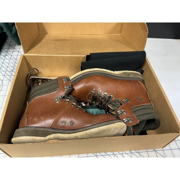 Simms Guide Model Fishing Boots Men’s‎ Size 8 With Simms Gravel Guards Included - Picture 1 of 15